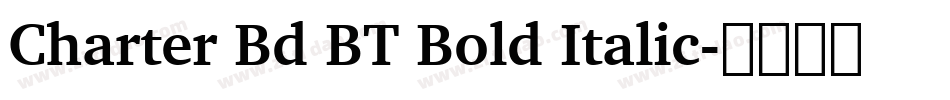 Charter Bd BT Bold Italic字体转换